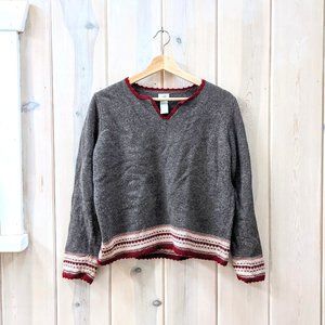 J. Jill Lambswool and Angora Wool Sweater Women's L